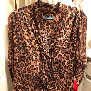 Alice + Olivia Leopard Blouse